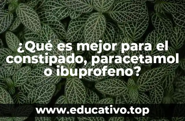 ¿Qué es mejor para el constipado, paracetamol o ibuprofeno?