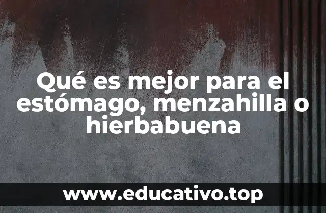 Qué es mejor para el estómago, menzahilla o hierbabuena