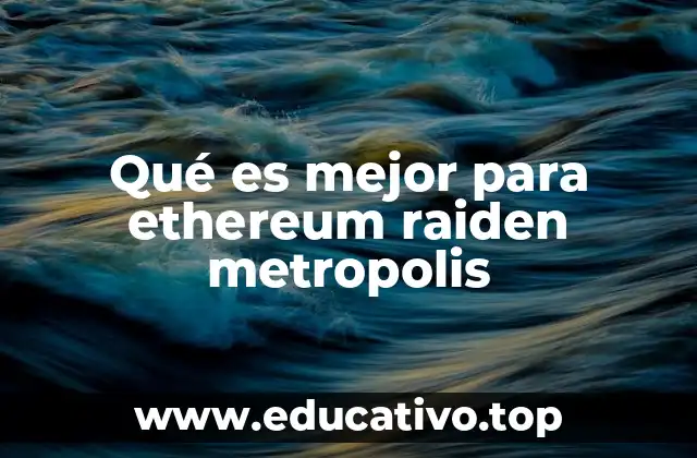 Qué es mejor para ethereum raiden metropolis