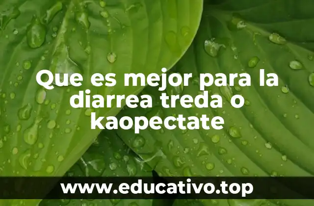 Que es mejor para la diarrea treda o kaopectate