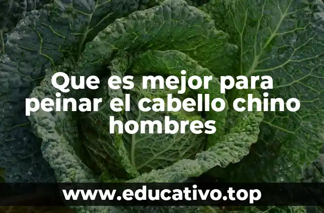 Que es mejor para peinar el cabello chino hombres