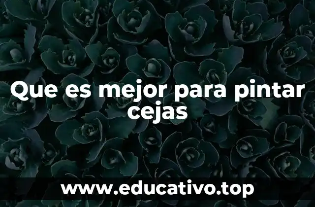 Que es mejor para pintar cejas