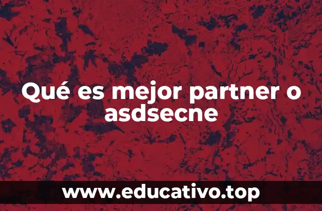 Qué es mejor partner o asdsecne