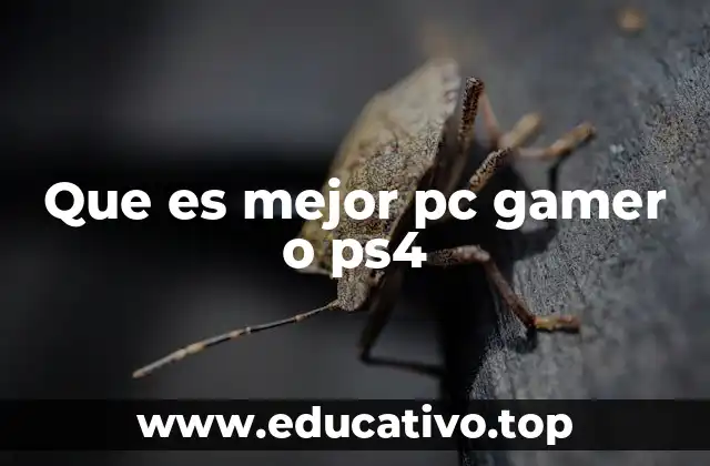 Que es mejor pc gamer o ps4