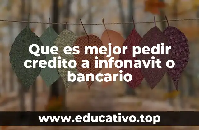 Que es mejor pedir credito a infonavit o bancario