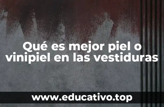 Qué es mejor piel o vinipiel en las vestiduras