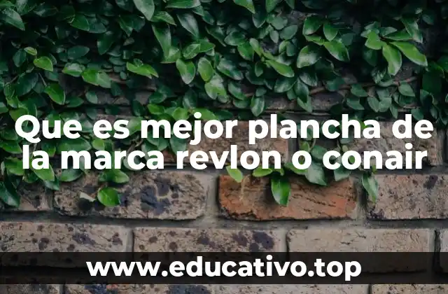 Que es mejor plancha de la marca revlon o conair