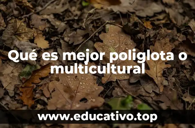 Qué es mejor poliglota o multicultural
