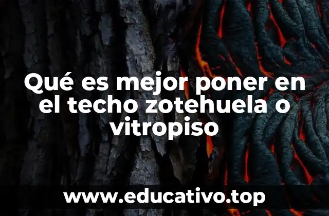 Qué es mejor poner en el techo zotehuela o vitropiso