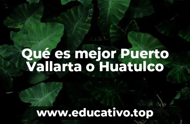Qué es mejor Puerto Vallarta o Huatulco
