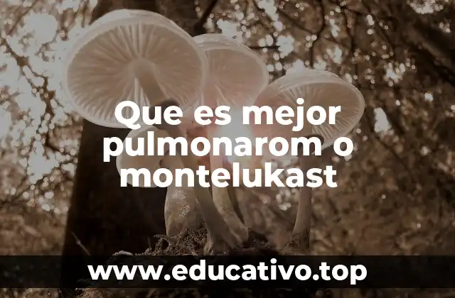 Que es mejor pulmonarom o montelukast