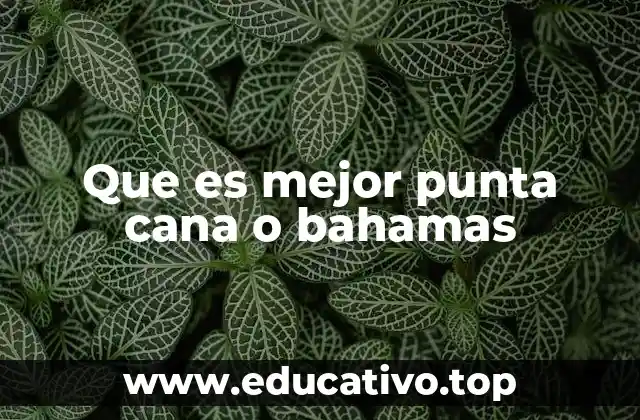 Que es mejor punta cana o bahamas