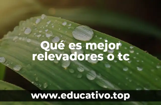Qué es mejor relevadores o tc