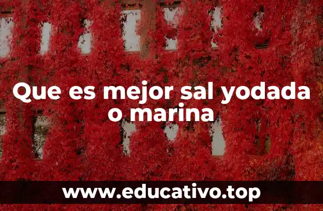 Que es mejor sal yodada o marina