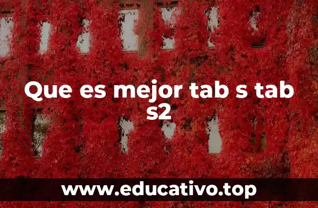 Que es mejor tab s tab s2