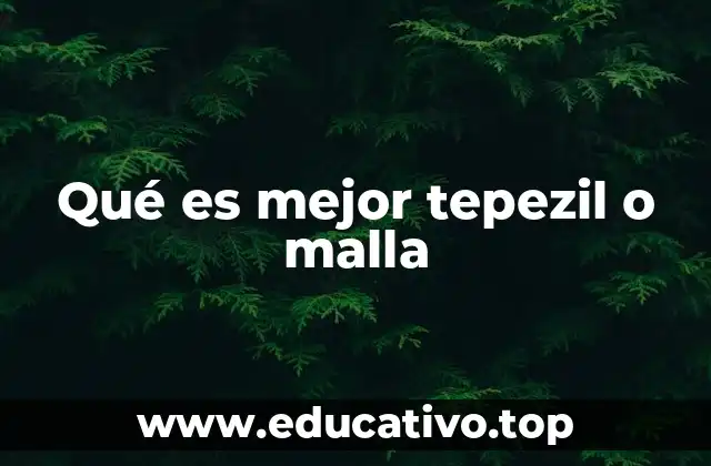 Qué es mejor tepezil o malla