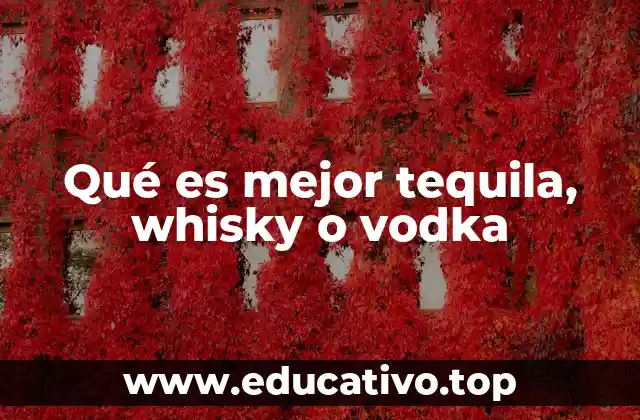 Qué es mejor tequila, whisky o vodka