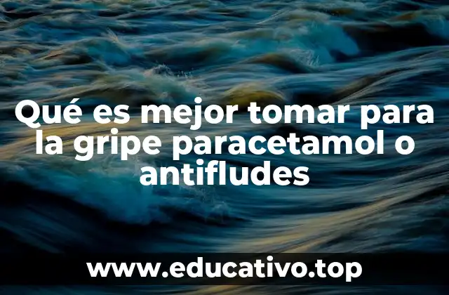 Qué es mejor tomar para la gripe paracetamol o antifludes