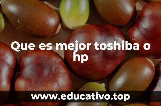 Que es mejor toshiba o hp