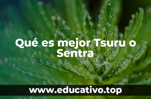Qué es mejor Tsuru o Sentra