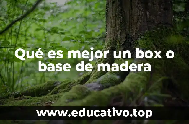 Qué es mejor un box o base de madera