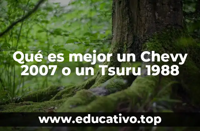 Qué es mejor un Chevy 2007 o un Tsuru 1988