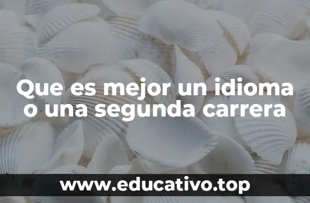 Que es mejor un idioma o una segunda carrera