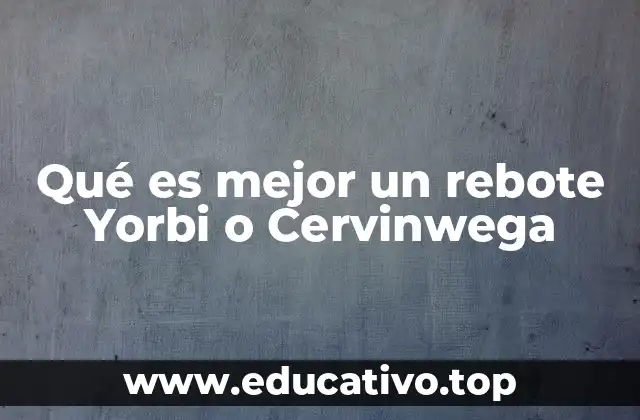Qué es mejor un rebote Yorbi o Cervinwega