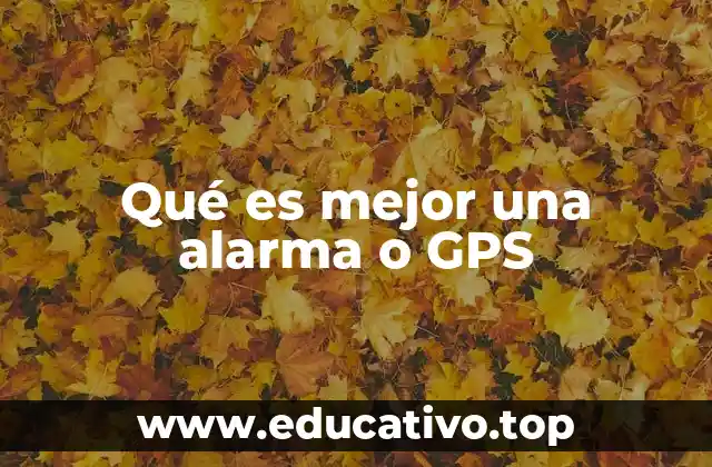 Qué es mejor una alarma o GPS