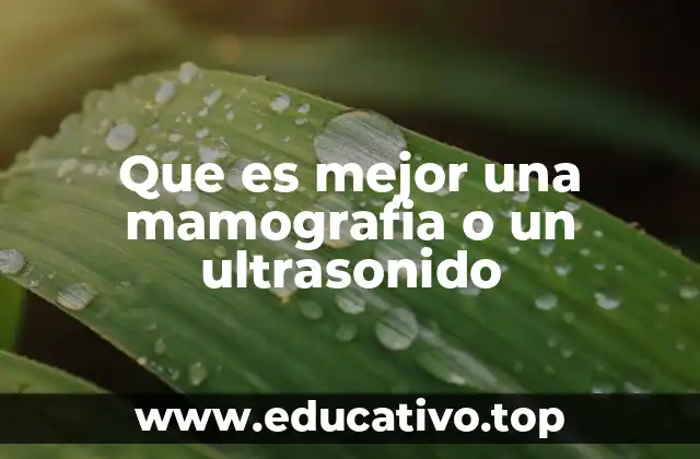 Que es mejor una mamografia o un ultrasonido