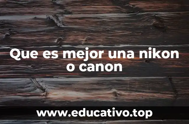 Que es mejor una nikon o canon