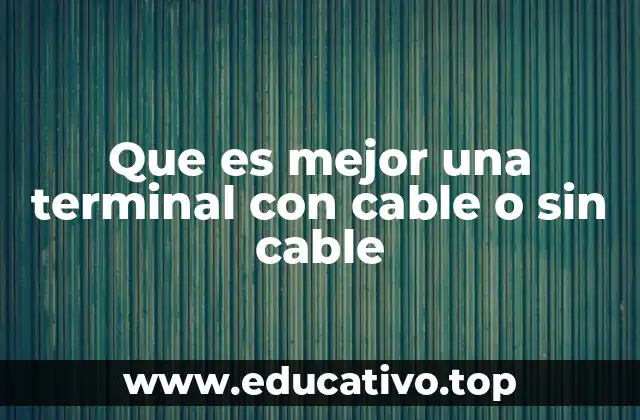Que es mejor una terminal con cable o sin cable