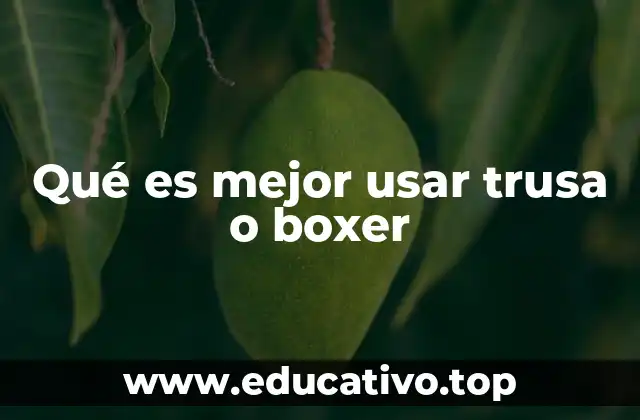 Qué es mejor usar trusa o boxer