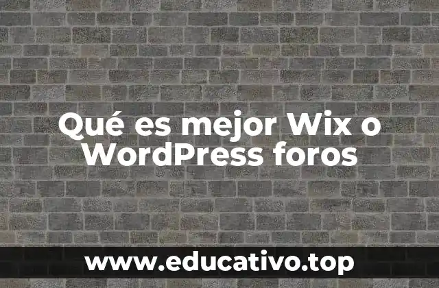 Qué es mejor Wix o WordPress foros