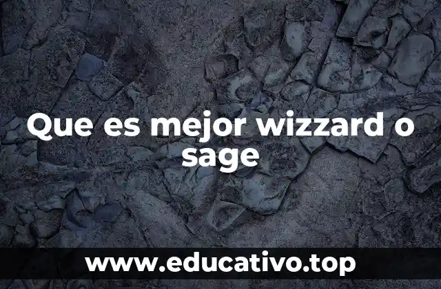 Que es mejor wizzard o sage