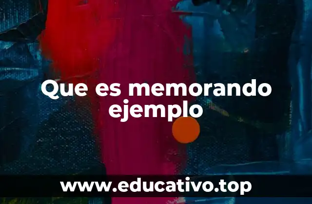 Que es memorando ejemplo