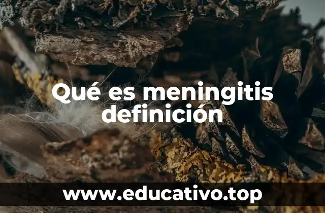 Qué es meningitis definición