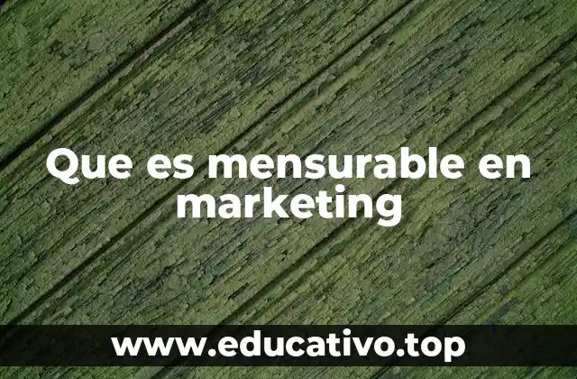 Que es mensurable en marketing