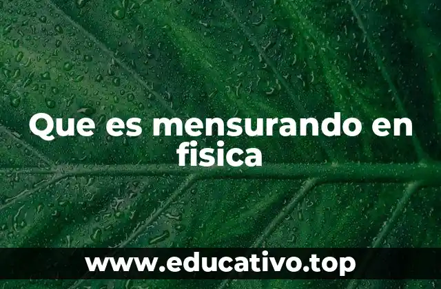 Que es mensurando en fisica