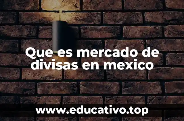 Que es mercado de divisas en mexico
