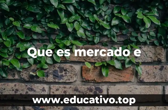 Cómo funciona el mercado electrónico