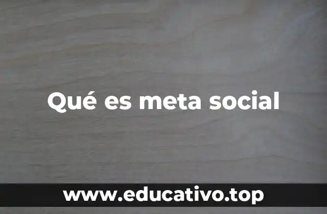 Qué es meta social