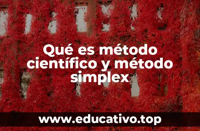 Qué es método científico y método simplex