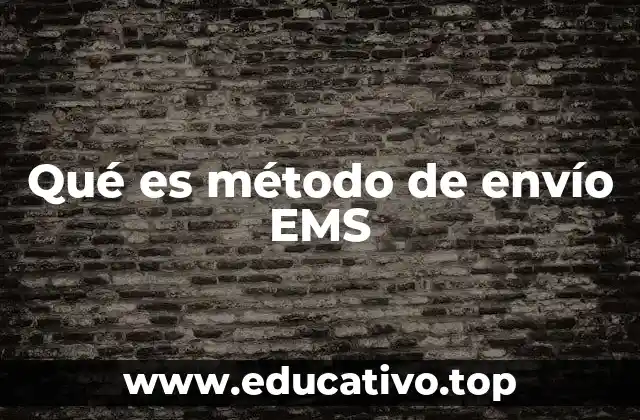 Qué es método de envío EMS