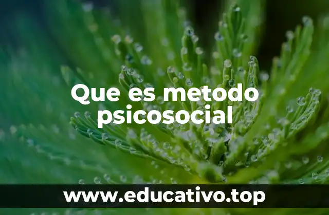 Que es metodo psicosocial