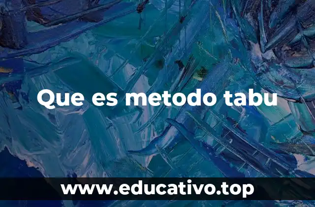 Que es metodo tabu