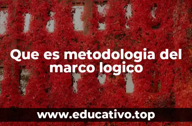 Que es metodologia del marco logico