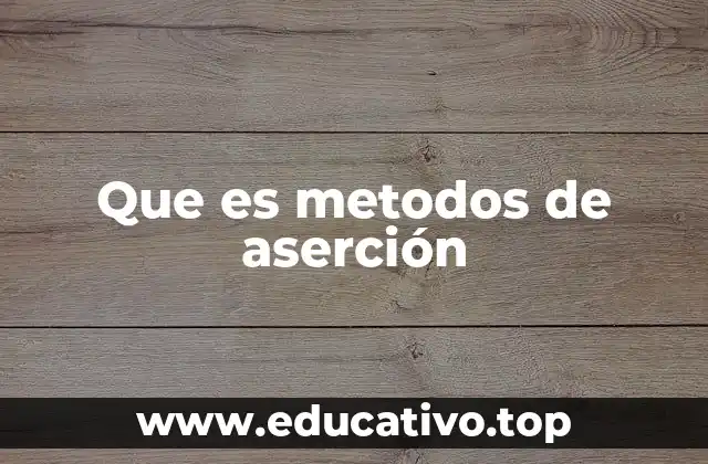 Que es metodos de aserción