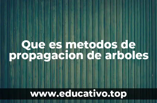 Que es metodos de propagacion de arboles