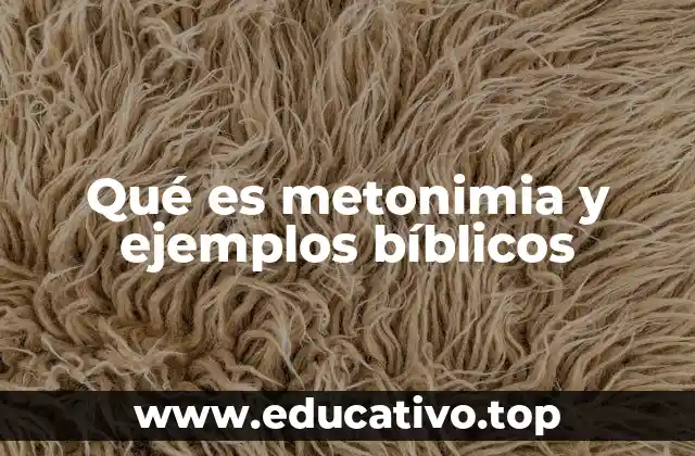 Qué es metonimia y ejemplos bíblicos